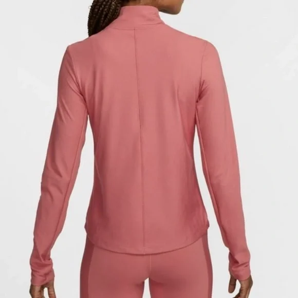 Nike Women's Zenvy Dri-Fit Full-Zip Long-Sleeve Top - Canyon Pink XL NWT - Picture 2 of 8